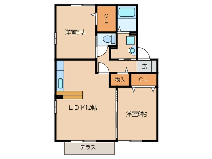 サンヒルズＮ　Ｂ棟の物件間取画像