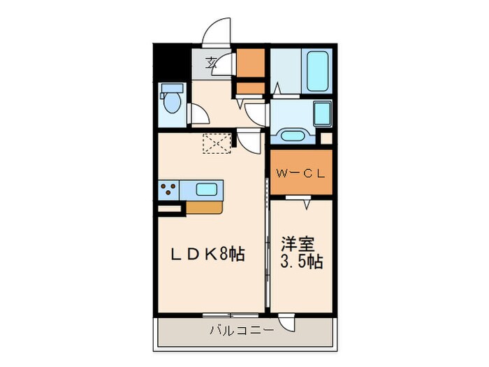 スクエア新富の物件間取画像