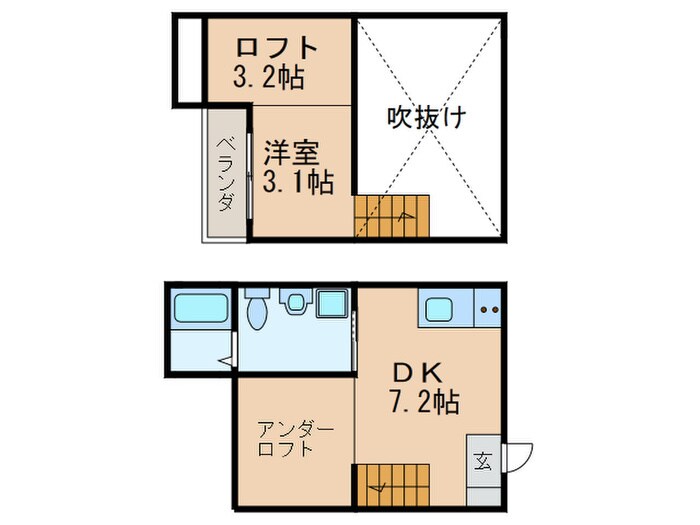 サンエイブリッジ1の物件間取画像