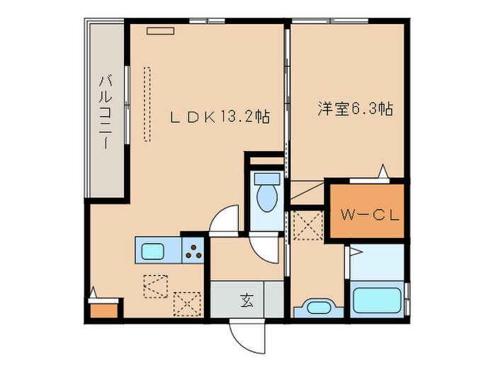 ソレイユA棟の物件間取画像