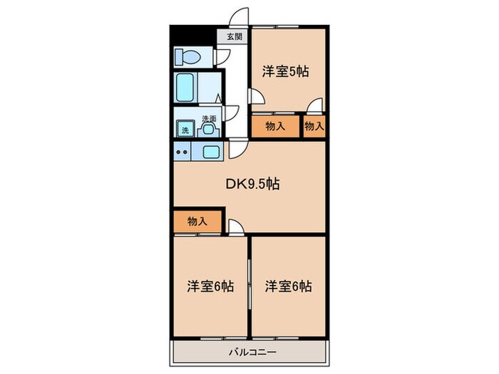 サンモール西鳥の物件間取画像