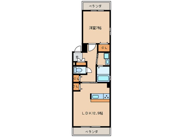 エスパシオ鳥居東の物件間取画像