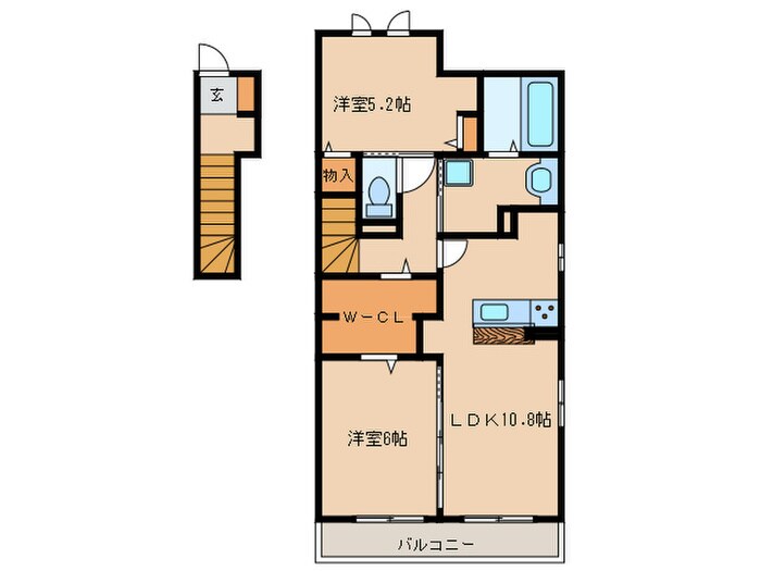 セジュール初音の物件間取画像
