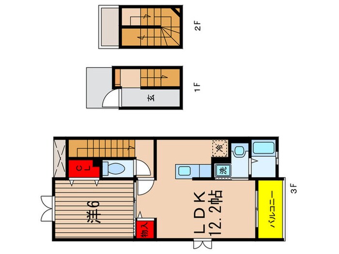 セレノカーサⅢの物件間取画像