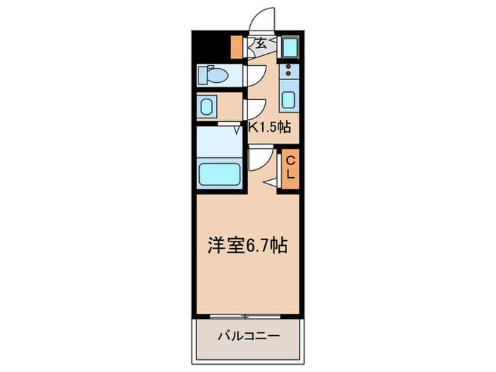 ﾌﾟﾚｻﾝｽ丸の内流雅(505)の物件間取画像