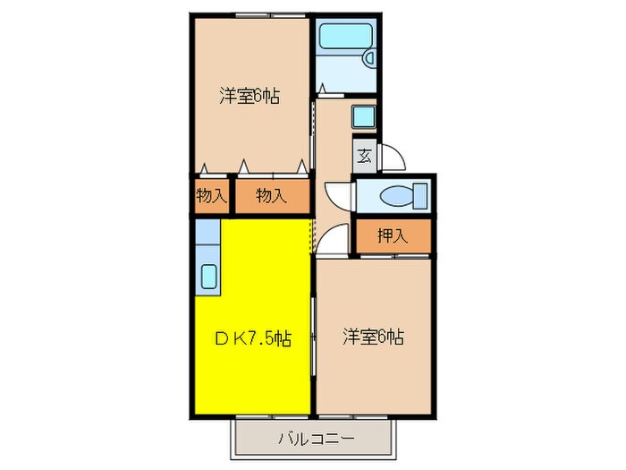 サフランの物件間取画像