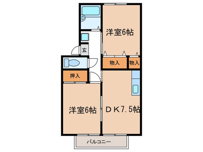 サフランの物件間取画像