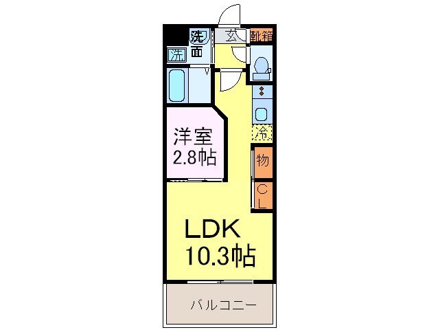 ラヴィ－ル名駅南の物件間取画像