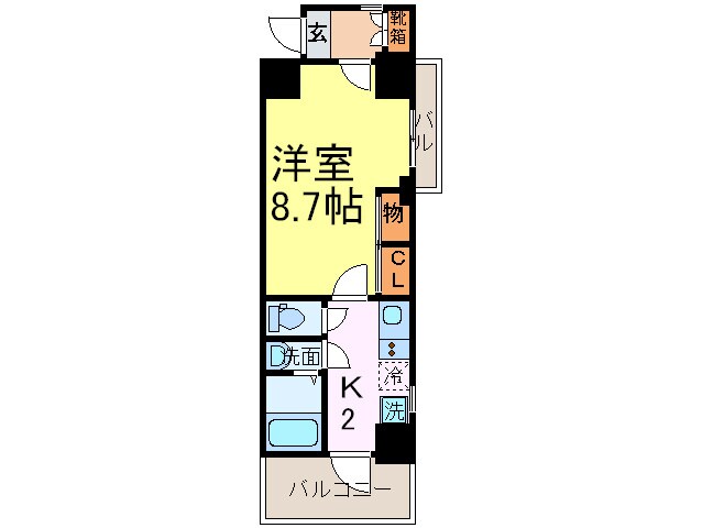 ラヴィ－ル名駅南の物件間取画像