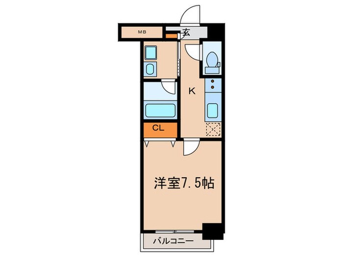 カーサニア尾頭橋の物件間取画像