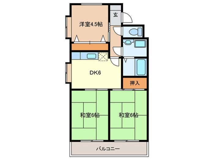 ﾓｰﾙｾｿﾞﾝ大森の物件間取画像