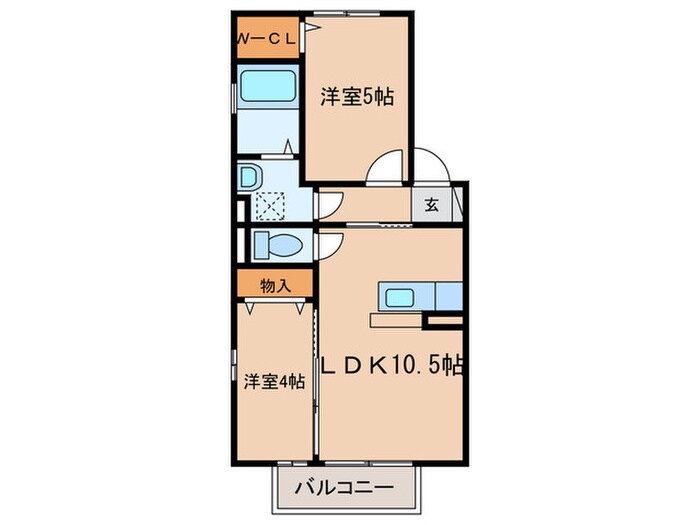 ハイム西五城Ⅲの物件間取画像