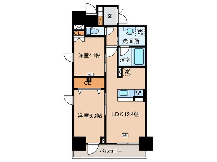 Ceder　Noritakeの物件間取画像