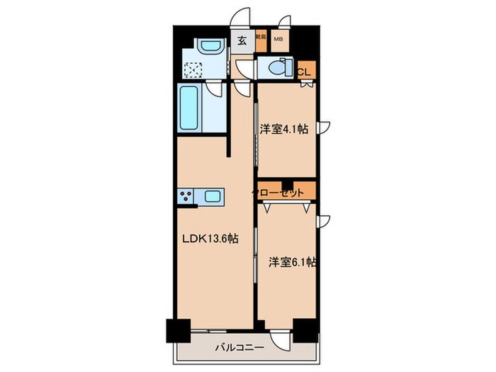 Ceder　Noritakeの物件間取画像