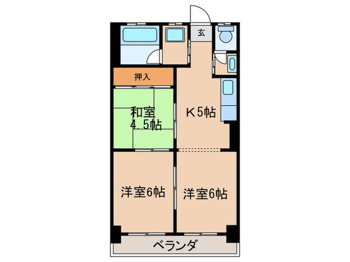 第２ハイツ早川の物件間取画像