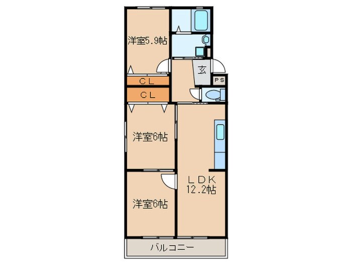 サニーコート高蔵寺西の物件間取画像