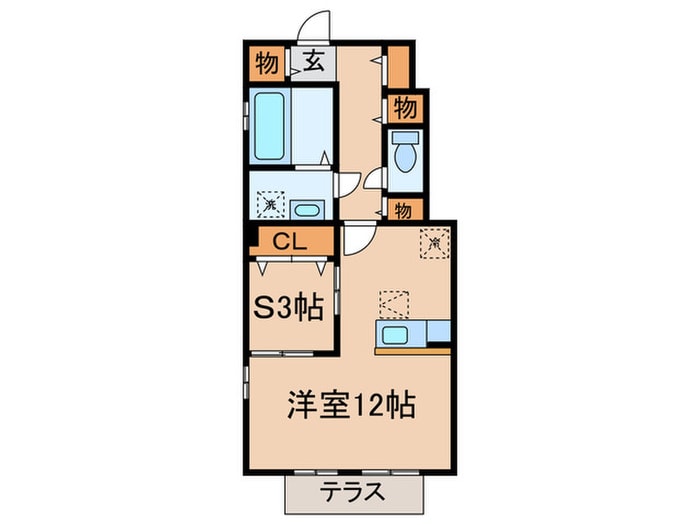 ロ－ズグリ－ン香流の物件間取画像