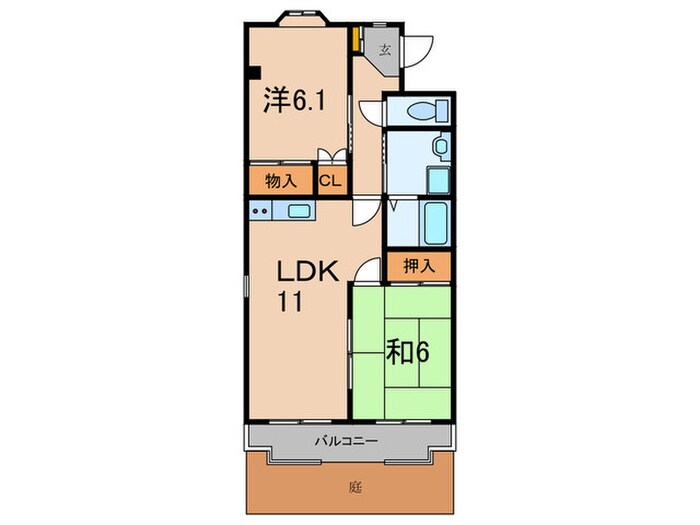 コ－ポ川上の物件間取画像