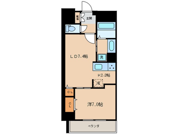 カスタリア新栄Ⅱの物件間取画像