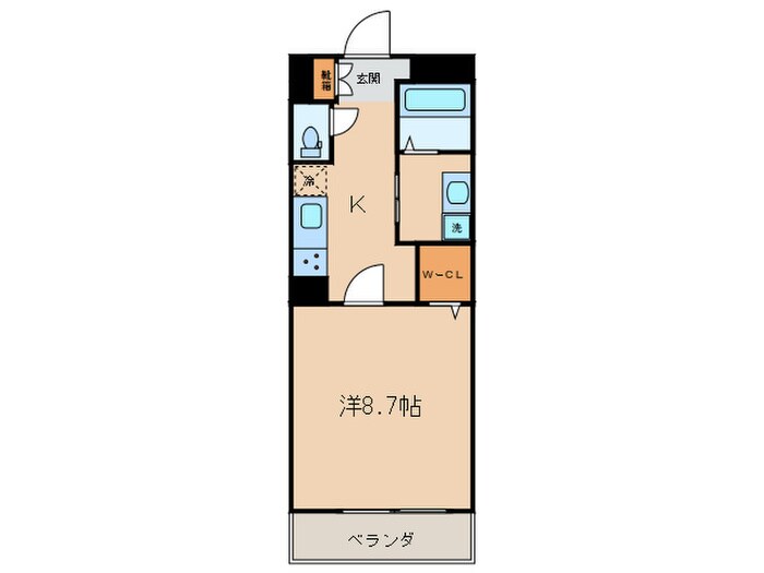 カスタリア新栄Ⅱの物件間取画像