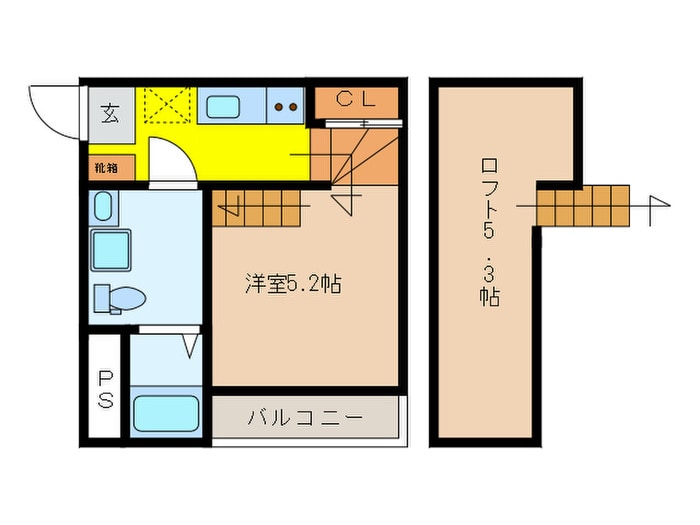 ハーモニーテラス今池南の物件間取画像