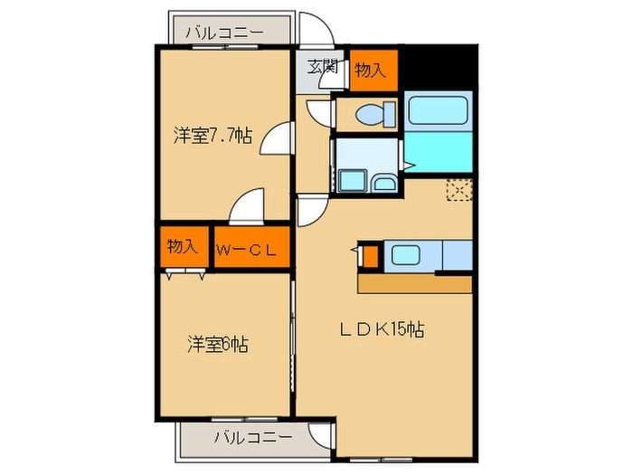 リヴェ－スよこいの物件間取画像