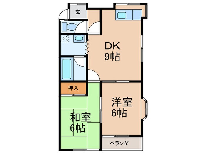 ムーニー岩崎の物件間取画像