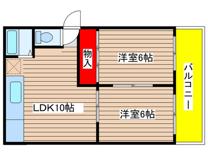 オリエンタルハイツ鶴舞の物件間取画像