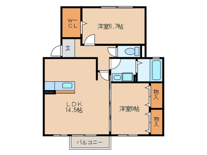 ジーニアル上条の物件間取画像