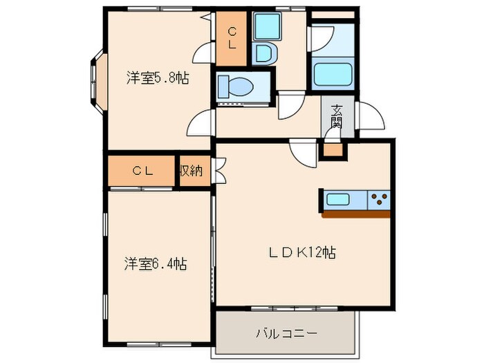 カロン神ノ木の物件間取画像