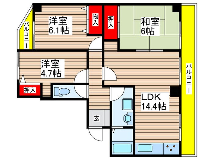 サクラ東栄レジデンスの物件間取画像