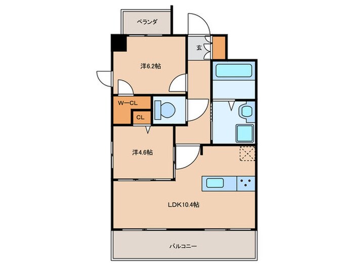 S-RESIDENCE亀島駅前blazeの物件間取画像