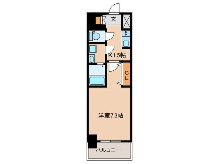 S-RESIDENCE亀島駅前ascentの物件間取画像