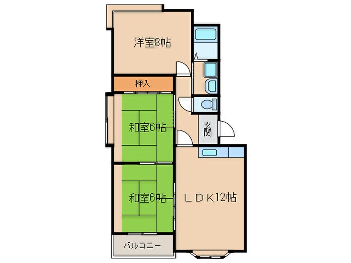 ハイツ石川１光の物件間取画像