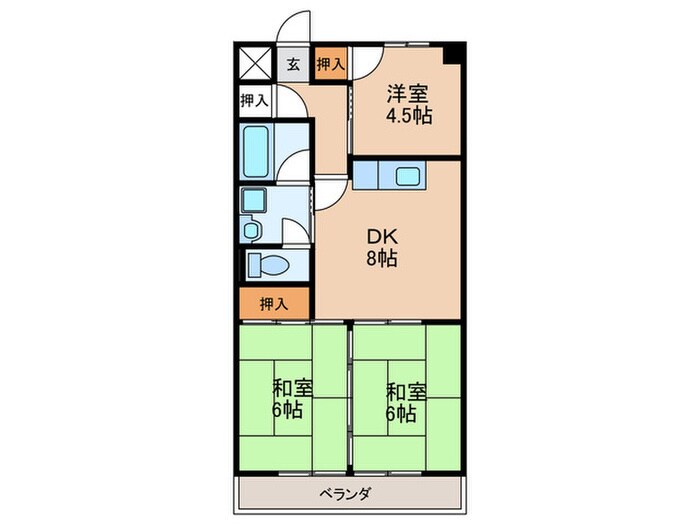 第２桔梗ビルの物件間取画像