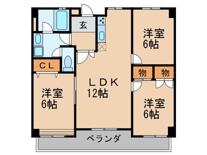 パレス鹿子殿の物件間取画像