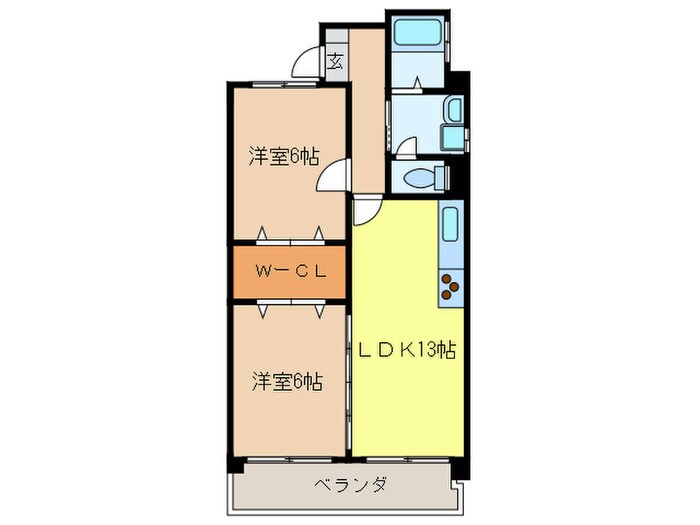 スカ－ラ江向の物件間取画像