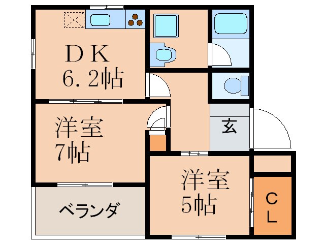 グランド－ル７の物件間取画像