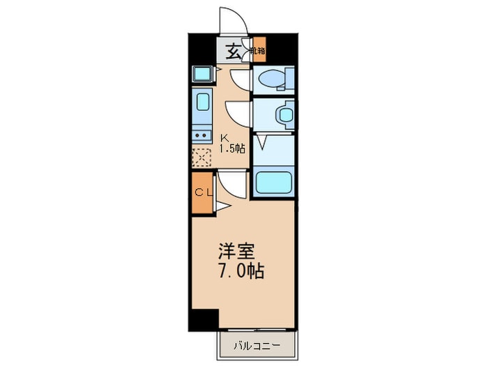 ﾌﾟﾚｻﾝｽ丸の内ﾚｼﾞﾃﾞﾝｽⅢ（404）の物件間取画像