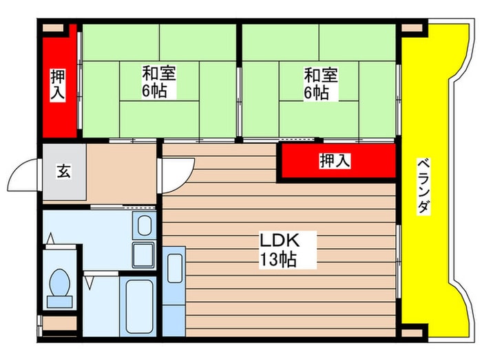 向ヶ丘ハイツの物件間取画像