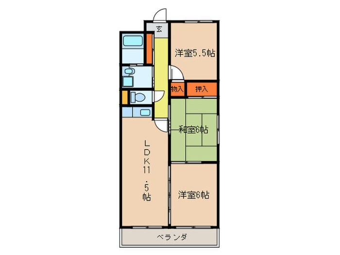 フォレストヒルズの物件間取画像