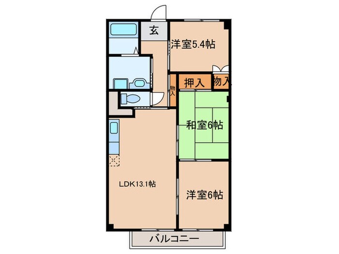 シャトル古城の物件間取画像