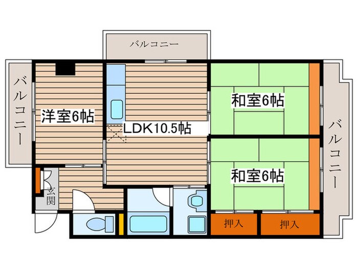 赤坪第２小菅ビルの物件間取画像