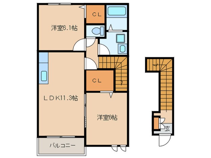 リヴィエ－ルの物件間取画像