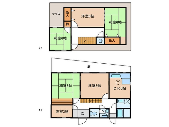 田中貸家の物件間取画像