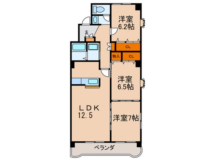 サンシティ貴船の物件間取画像