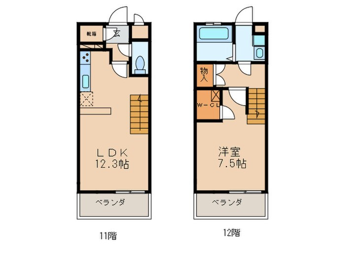 シエルブルー栄の物件間取画像