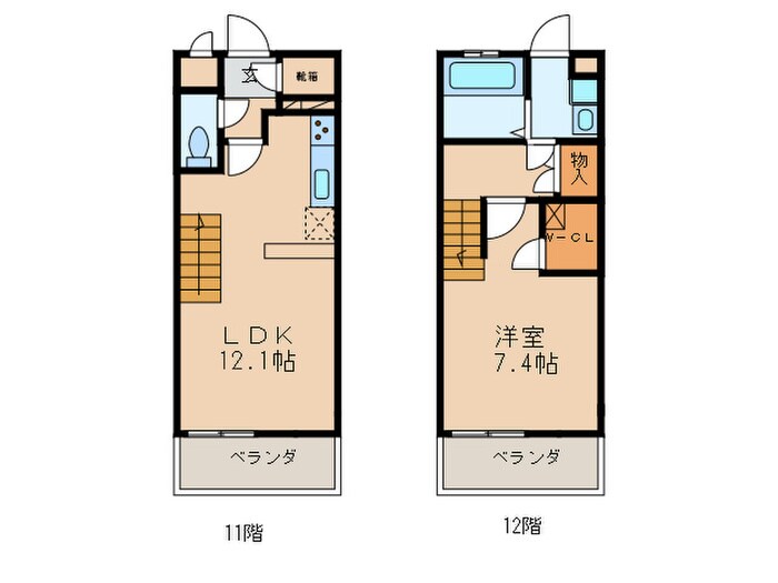 シエルブルー栄の物件間取画像