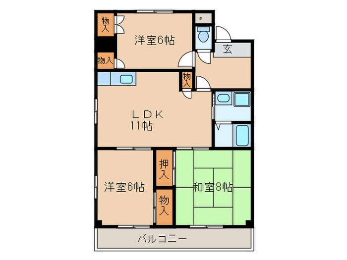 グランドール須崎の物件間取画像