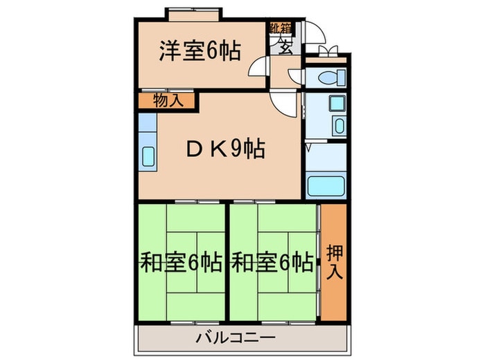 メルローズ２号館の物件間取画像